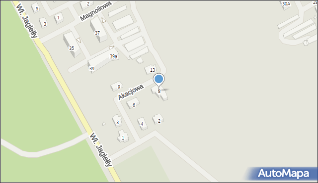 Choszczno, Akacjowa, 8, mapa Choszczno