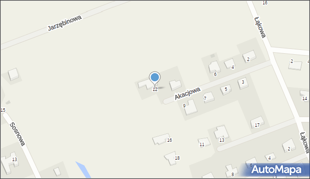 Chwalęcice, Akacjowa, 12, mapa Chwalęcice