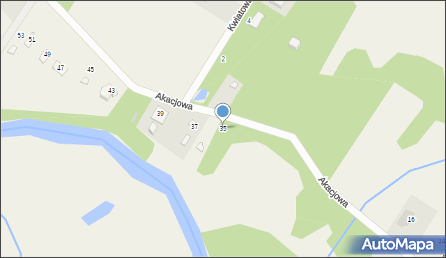 Czarnówka, Akacjowa, 35, mapa Czarnówka