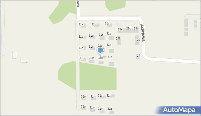 Dębki, Akacjowa, 31n, mapa Dębki