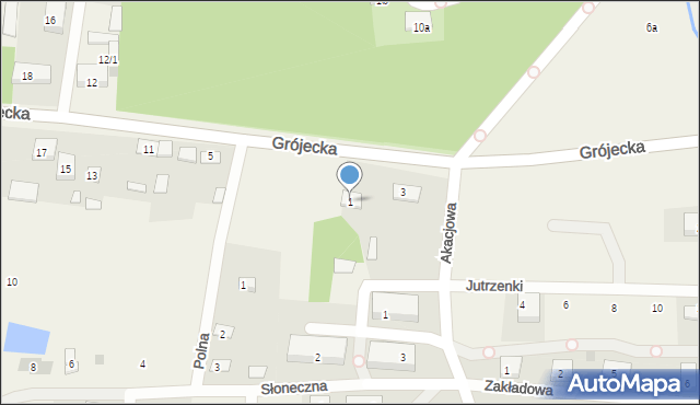 Drwalew, Akacjowa, 1, mapa Drwalew