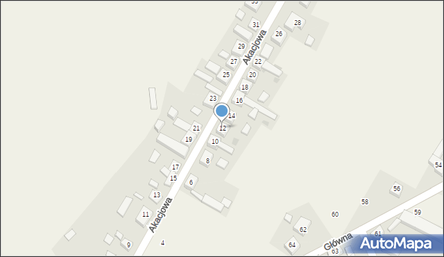 Dziembowo, Akacjowa, 12, mapa Dziembowo