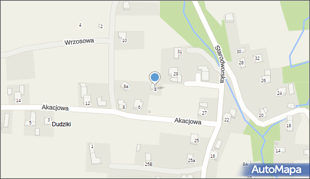 Gilowice, Akacjowa, 4, mapa Gilowice