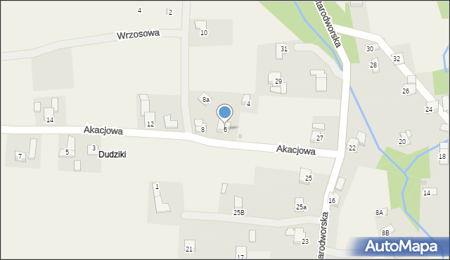 Gilowice, Akacjowa, 6, mapa Gilowice