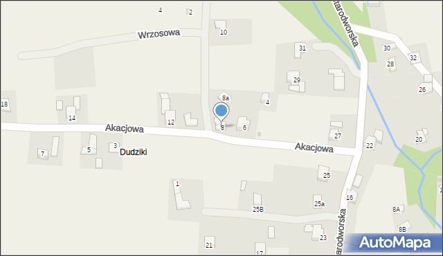 Gilowice, Akacjowa, 8, mapa Gilowice