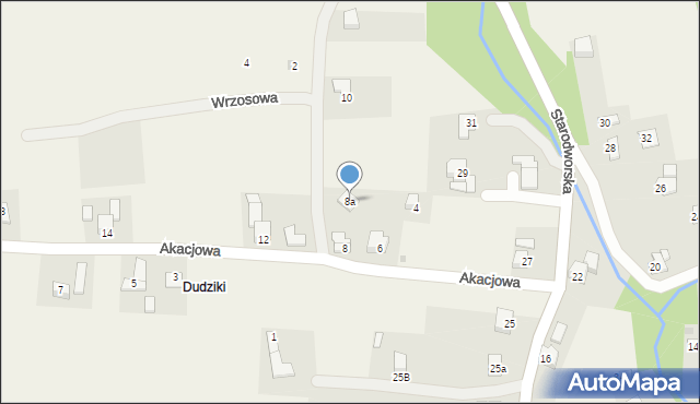 Gilowice, Akacjowa, 8a, mapa Gilowice