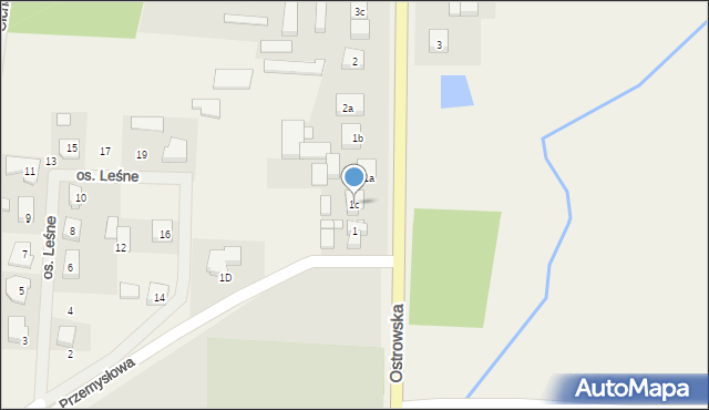 Giżyce, Akacyjki, 1c, mapa Giżyce