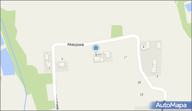 Głębowice, Akacjowa, 8, mapa Głębowice