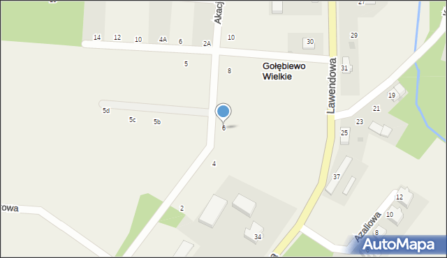 Gołębiewo Wielkie, Akacjowa, 6, mapa Gołębiewo Wielkie