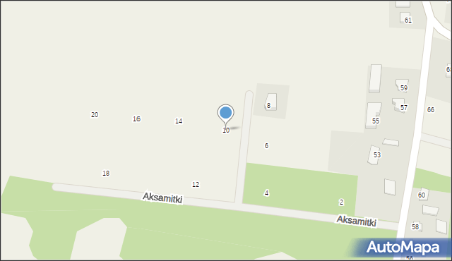 Gołębiewo Wielkie, Aksamitki, 10, mapa Gołębiewo Wielkie