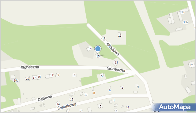 Gródek, Akacjowa, 15, mapa Gródek