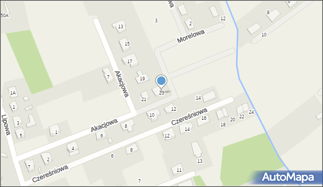 Grzędzice, Akacjowa, 23, mapa Grzędzice