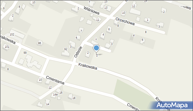 Hecznarowice, Akacjowa, 2, mapa Hecznarowice