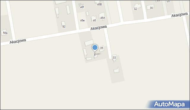 Jakubowice Konińskie, Akacjowa, 37, mapa Jakubowice Konińskie
