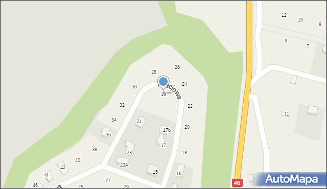 Jaszkowa Dolna, Akacjowa, 19, mapa Jaszkowa Dolna