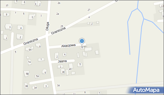 Jeziórko, Akacjowa, 6, mapa Jeziórko