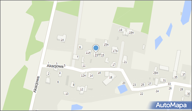 Kaliszki, Akacjowa, 13, mapa Kaliszki