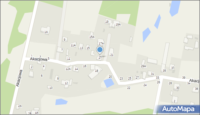 Kaliszki, Akacjowa, 17, mapa Kaliszki