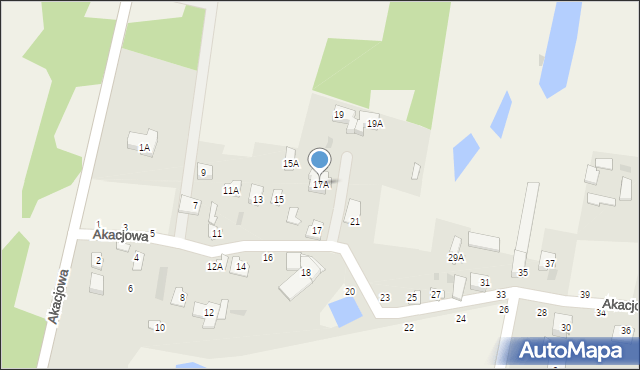 Kaliszki, Akacjowa, 17A, mapa Kaliszki