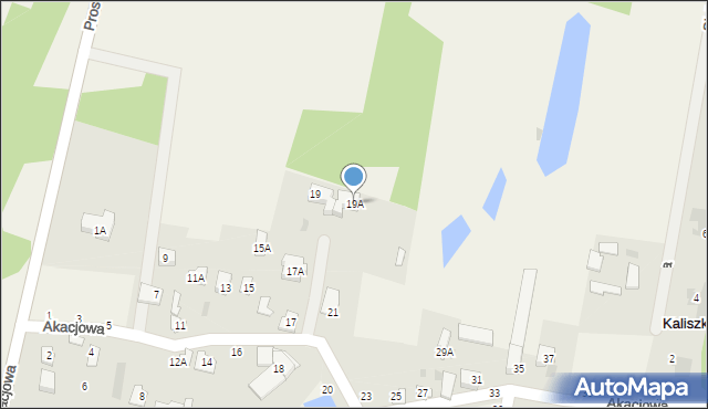 Kaliszki, Akacjowa, 19A, mapa Kaliszki