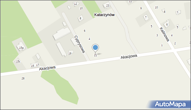 Katarzynów, Akacjowa, 21, mapa Katarzynów