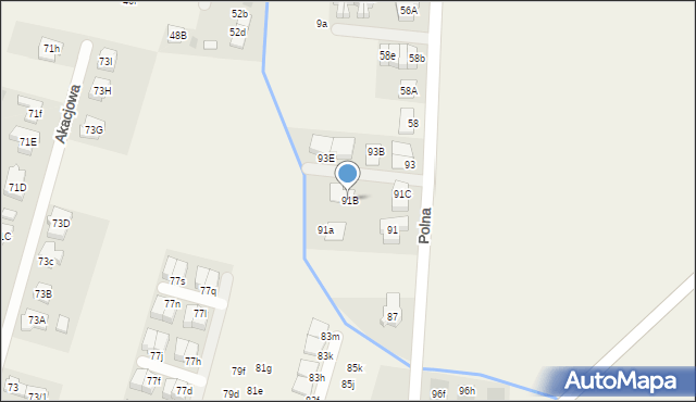 Kiełczów, Akacjowa, 91B, mapa Kiełczów