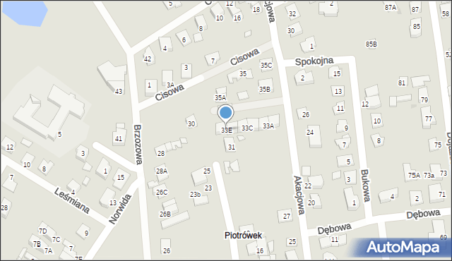 Kobyłka, Akacjowa, 33E, mapa Kobyłka