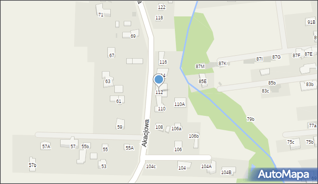 Koczargi Stare, Akacjowa, 112, mapa Koczargi Stare