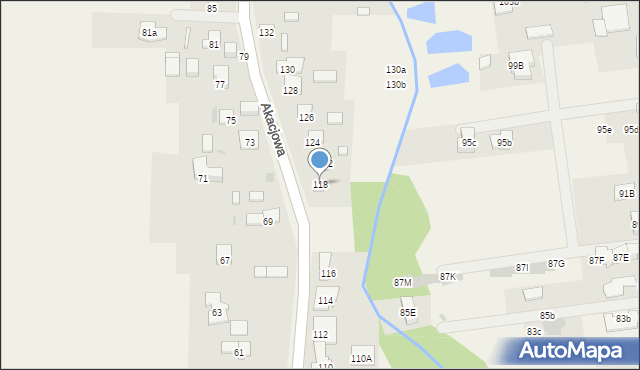 Koczargi Stare, Akacjowa, 118, mapa Koczargi Stare