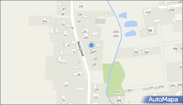 Koczargi Stare, Akacjowa, 124, mapa Koczargi Stare