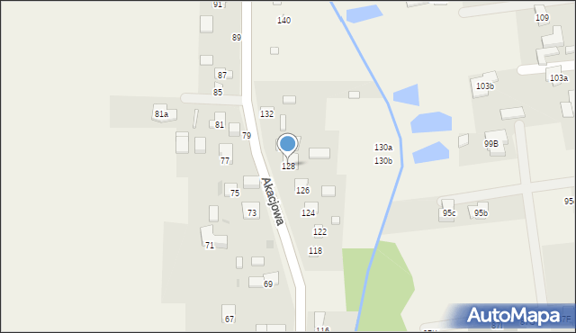 Koczargi Stare, Akacjowa, 128, mapa Koczargi Stare