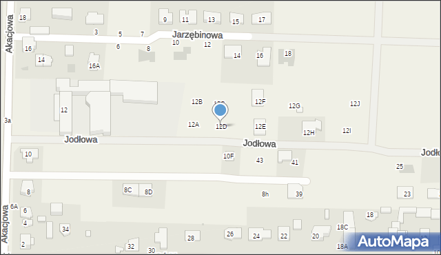 Koczargi Stare, Akacjowa, 12D, mapa Koczargi Stare