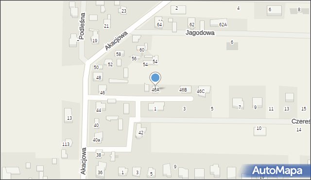 Koczargi Stare, Akacjowa, 46A, mapa Koczargi Stare