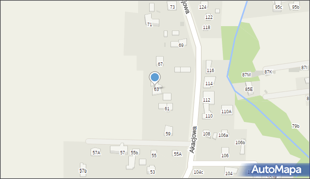 Koczargi Stare, Akacjowa, 65, mapa Koczargi Stare