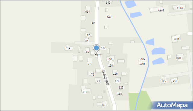 Koczargi Stare, Akacjowa, 79, mapa Koczargi Stare