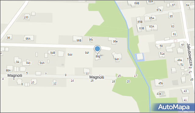 Koczargi Stare, Akacjowa, 84g, mapa Koczargi Stare