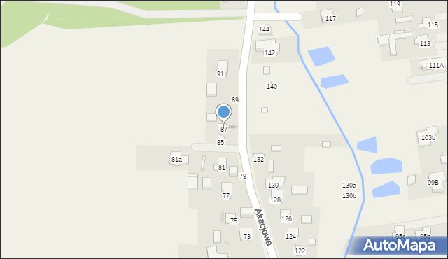 Koczargi Stare, Akacjowa, 87, mapa Koczargi Stare