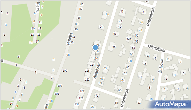 Końskie, Akacjowa, 108, mapa Końskie