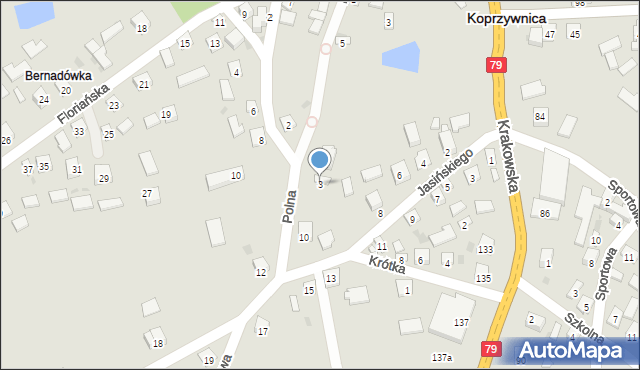 Koprzywnica, Akacjowa, 3, mapa Koprzywnica