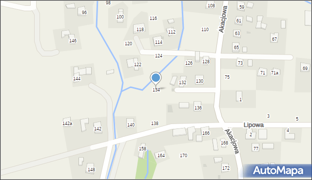 Korczyna, Akacjowa, 134, mapa Korczyna
