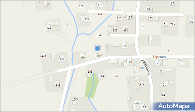 Korczyna, Akacjowa, 138, mapa Korczyna