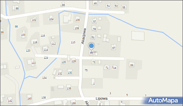 Korczyna, Akacjowa, 65, mapa Korczyna