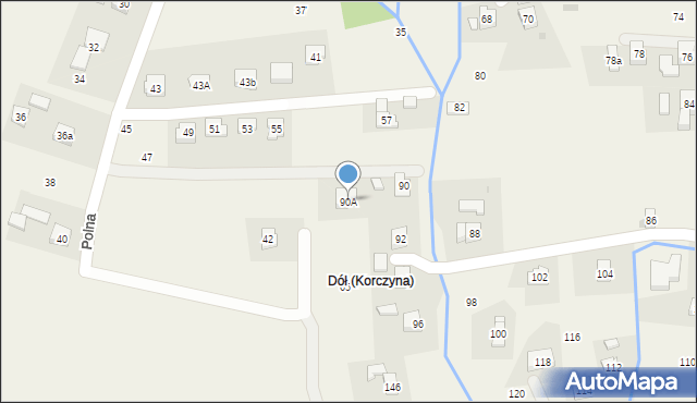 Korczyna, Akacjowa, 90A, mapa Korczyna