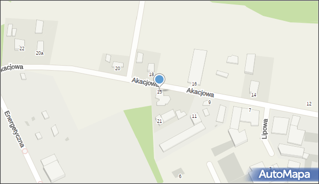 Lipniki, Akacjowa, 15, mapa Lipniki