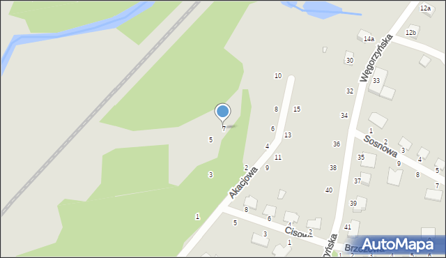 Łobez, Akacjowa, 7, mapa Łobez
