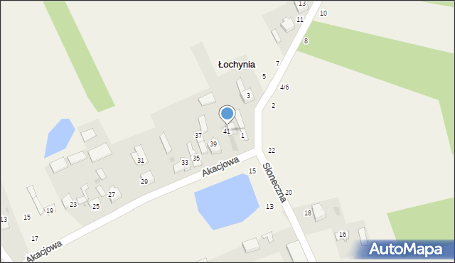 Łochynia, Akacjowa, 41, mapa Łochynia