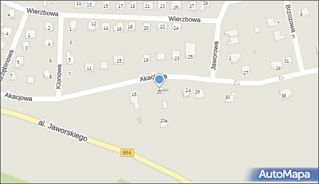 Lubaczów, Akacjowa, 20, mapa Lubaczów