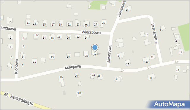 Lubaczów, Akacjowa, 25, mapa Lubaczów