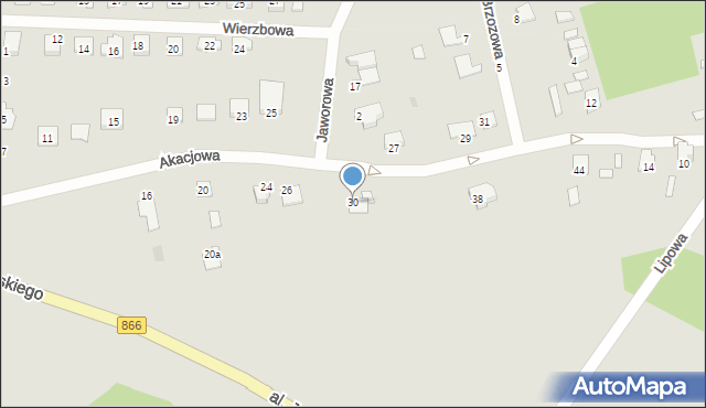 Lubaczów, Akacjowa, 30, mapa Lubaczów