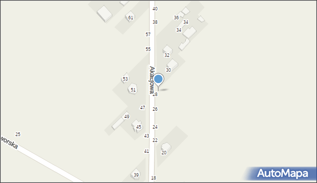 Maków-Kolonia, Akacjowa, 28, mapa Maków-Kolonia